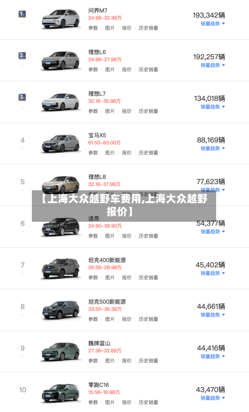 【上海大众越野车费用,上海大众越野报价】-第1张图片