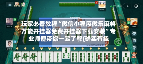 玩家必看教程“微信小程序微乐麻将万能开挂器免费开挂器下载安装”专业师傅带你一起了解(确实有挂-第2张图片