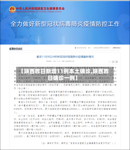 【陕西昨日新增11例本土确诊,陕西昨日确诊一例】-第1张图片