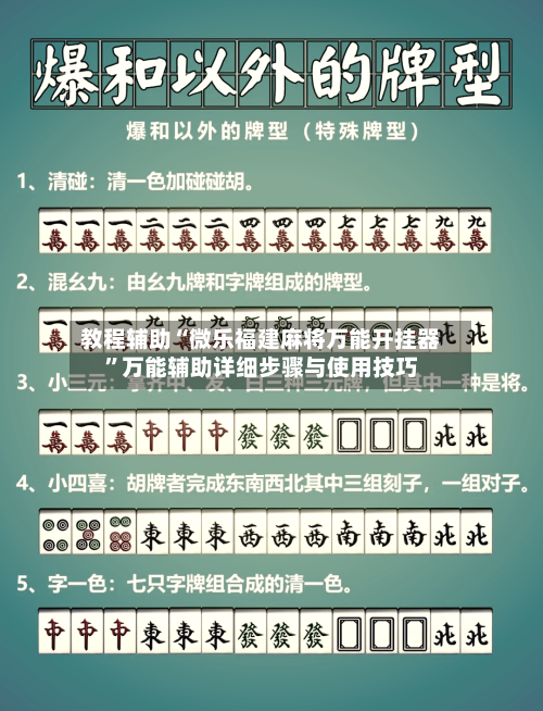 教程辅助“微乐福建麻将万能开挂器”万能辅助详细步骤与使用技巧-第3张图片