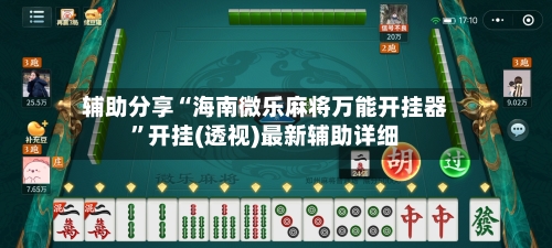 辅助分享“海南微乐麻将万能开挂器”开挂(透视)最新辅助详细-第1张图片