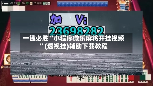 一键必胜“小程序微乐麻将开挂视频	”(透视挂)辅助下载教程-第2张图片