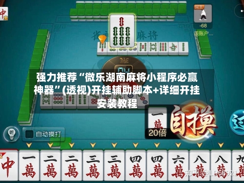 强力推荐“微乐湖南麻将小程序必赢神器	”(透视)开挂辅助脚本+详细开挂安装教程-第1张图片