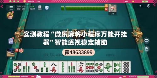 实测教程“微乐麻将小程序万能开挂器”智能透视稳定辅助-第2张图片