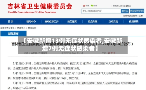 【安徽新增13例无症状感染者,安徽新增7例无症状感染者】-第2张图片