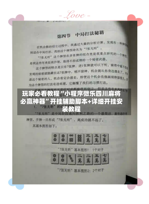玩家必看教程“小程序微乐四川麻将必赢神器	”开挂辅助脚本+详细开挂安装教程-第3张图片