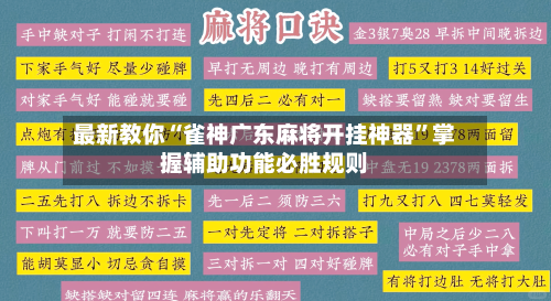 最新教你“雀神广东麻将开挂神器	”掌握辅助功能必胜规则-第1张图片