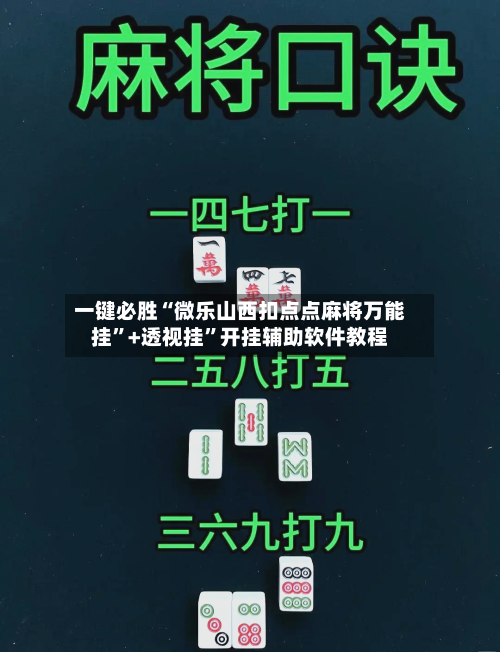 一键必胜“微乐山西扣点点麻将万能挂”+透视挂”开挂辅助软件教程-第3张图片