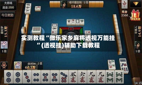 实测教程“微乐家乡麻将透视万能挂”(透视挂)辅助下载教程-第1张图片