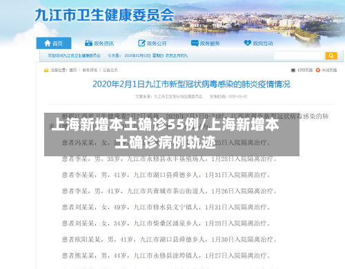 上海新增本土确诊55例/上海新增本土确诊病例轨迹-第1张图片