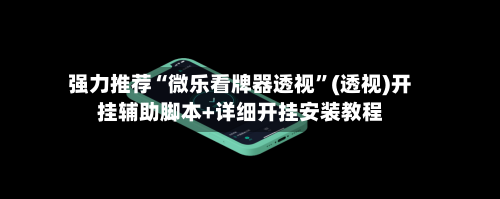 强力推荐“微乐看牌器透视	”(透视)开挂辅助脚本+详细开挂安装教程-第2张图片