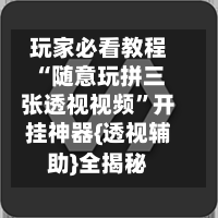 玩家必看教程“随意玩拼三张透视视频”开挂神器{透视辅助}全揭秘-第3张图片