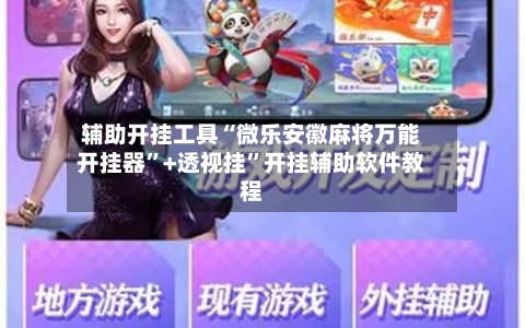 辅助开挂工具“微乐安徽麻将万能开挂器”+透视挂”开挂辅助软件教程-第3张图片