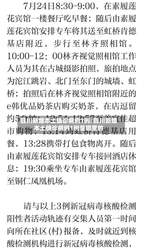 四川新增本土确诊病例1例/四川新增本土确诊病例1例是哪里的-第1张图片