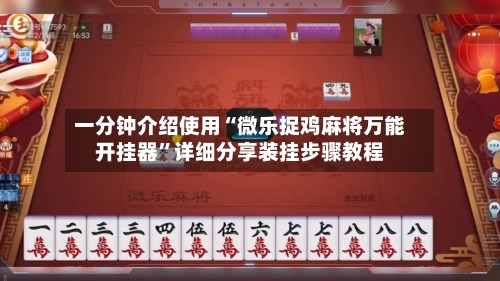 一分钟介绍使用“微乐捉鸡麻将万能开挂器”详细分享装挂步骤教程-第3张图片