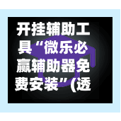开挂辅助工具“微乐必赢辅助器免费安装	”(透视挂)详细用法教程-第1张图片