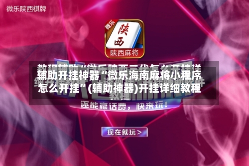 辅助开挂神器“微乐海南麻将小程序怎么开挂”(辅助神器)开挂详细教程-第2张图片