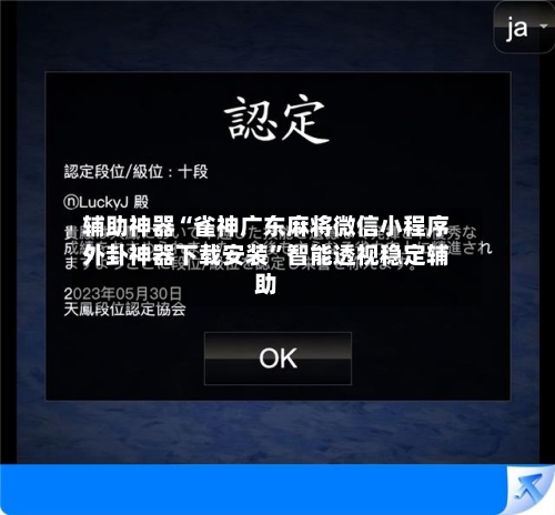 辅助神器“雀神广东麻将微信小程序外卦神器下载安装”智能透视稳定辅助-第2张图片