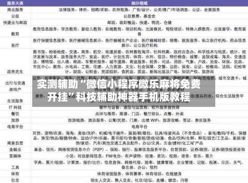 实测辅助“微信小程序微乐麻将免费开挂”科技辅助神器手机版教程-第3张图片