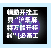 辅助开挂工具“沪乐麻将万能开挂器	”(必备工具)辅助教学-第1张图片
