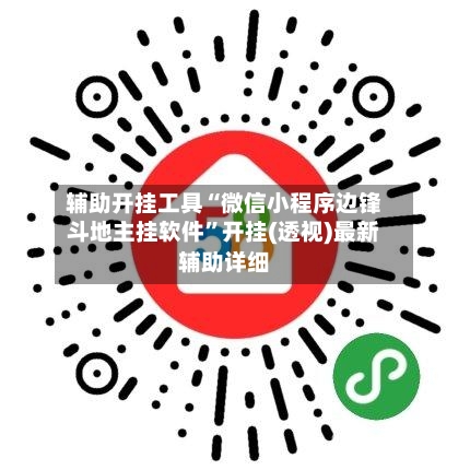辅助开挂工具“微信小程序边锋斗地主挂软件	”开挂(透视)最新辅助详细-第3张图片