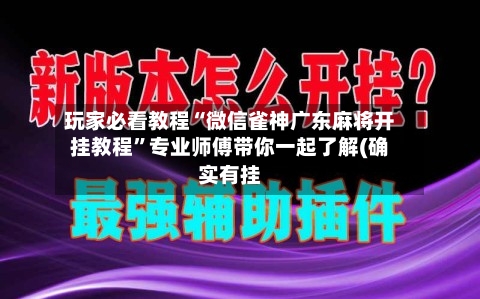 玩家必看教程“微信雀神广东麻将开挂教程”专业师傅带你一起了解(确实有挂-第1张图片
