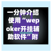 一分钟介绍使用“wepoker开挂辅助软件”附辅助神器开挂脚本详细步骤-第2张图片