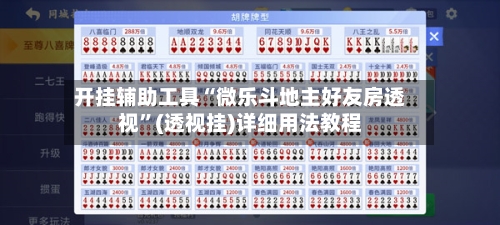 开挂辅助工具“微乐斗地主好友房透视”(透视挂)详细用法教程-第3张图片