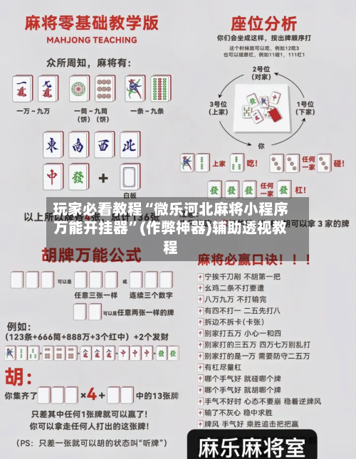 玩家必看教程“微乐河北麻将小程序万能开挂器	”(作弊神器)辅助透视教程-第1张图片