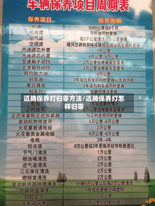 迈腾保养灯归零方法/迈腾保养灯怎样归零-第2张图片