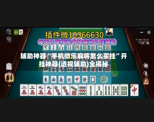 辅助神器“手机微乐麻将怎么买挂”开挂神器{透视辅助}全揭秘-第2张图片
