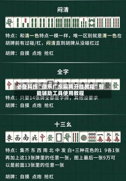 必备科技“微乐广东麻将开挂教程	”智能辅助工具使用教程-第2张图片