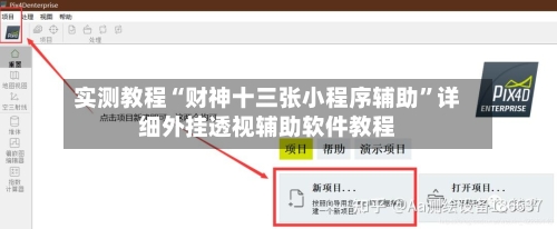 实测教程“财神十三张小程序辅助”详细外挂透视辅助软件教程-第1张图片