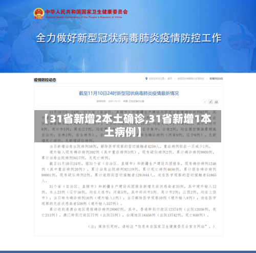 【31省新增2本土确诊,31省新增1本土病例】-第2张图片