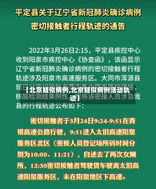 【北京疑似病例,北京疑似病例活动轨迹】-第2张图片