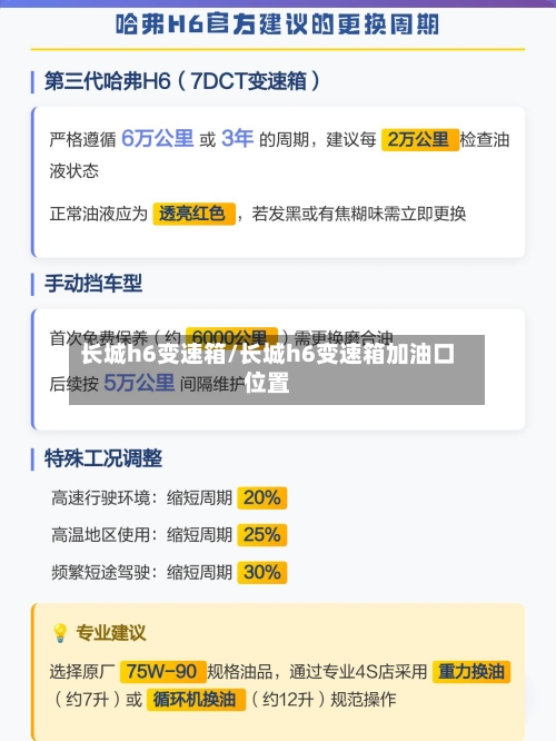 长城h6变速箱/长城h6变速箱加油口位置-第1张图片