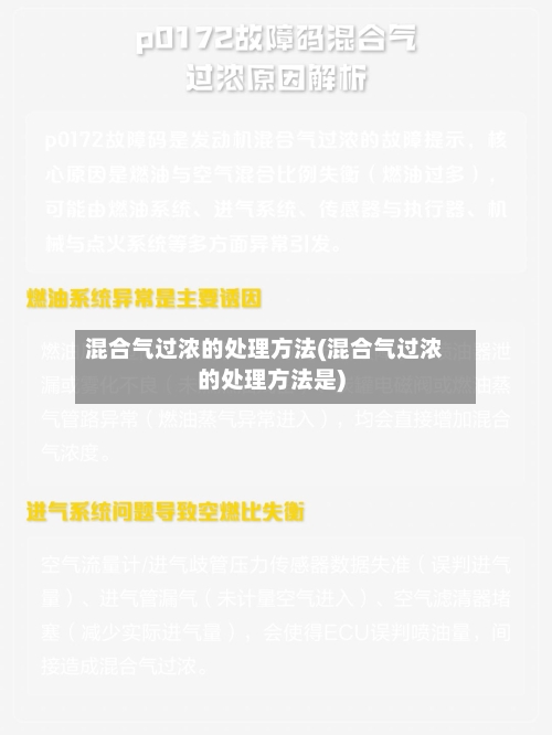 混合气过浓的处理方法(混合气过浓的处理方法是)-第1张图片