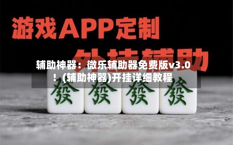 辅助神器：微乐辅助器免费版v3.0！(辅助神器)开挂详细教程-第1张图片